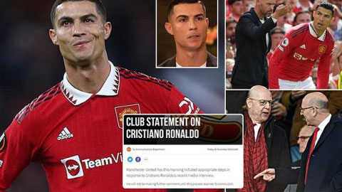 MU đưa ra tuyên bố thứ 2, bắt đầu các động thái pháp lý để sa thải Ronaldo