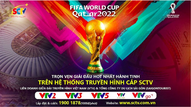 Một quảng cáo xem World Cup 2022 trên hệ thống THC của SCTV
