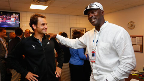 Federer có cơ hội gặp thần tượng Michael Jordan ở US Open 2014