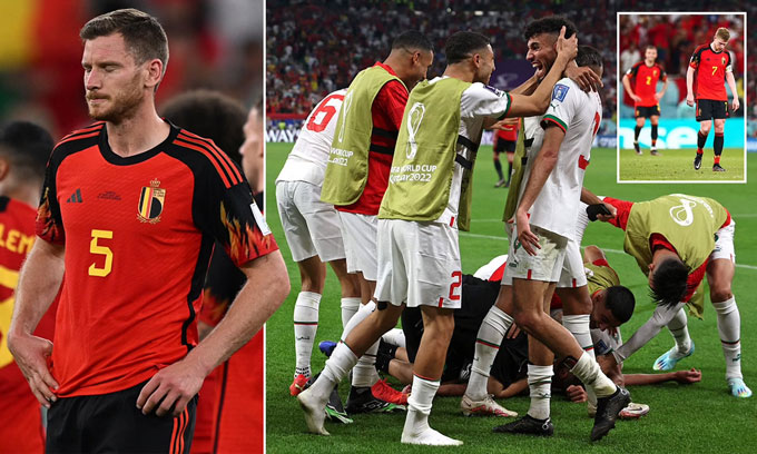 ĐT Bỉ đang có những bất đồng sau trận thua Morocco