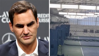 Federer lần đầu ra sân tập sau hai tháng giải nghệ