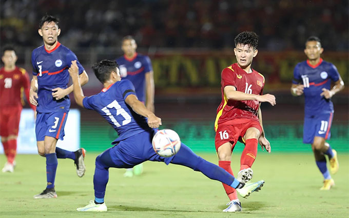 ĐT Singapore thua 0-4 trước Việt Nam tại giải giao hữu trên sân Thống Nhất