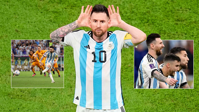 Messi kiến tạo 1 bàn, ghi 1 bàn và sút thành công một quả luân lưu để giúp Argentina hạ Hà Lan