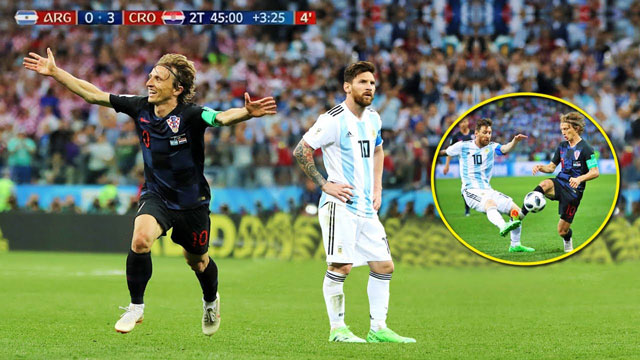 Croatia của HLV Dalic từng đánh bại Argentina ở World Cup 2018 nhờ phong tỏa được Messi
