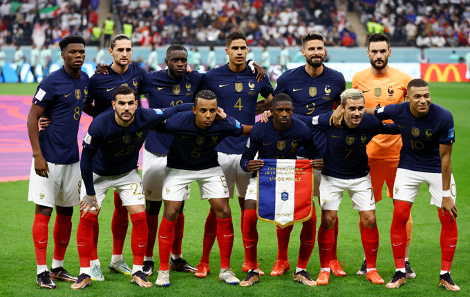Đội hình đá chính của ĐT Pháp tại World Cup 2022 đã thay đển một nửa so với World Cup 2018