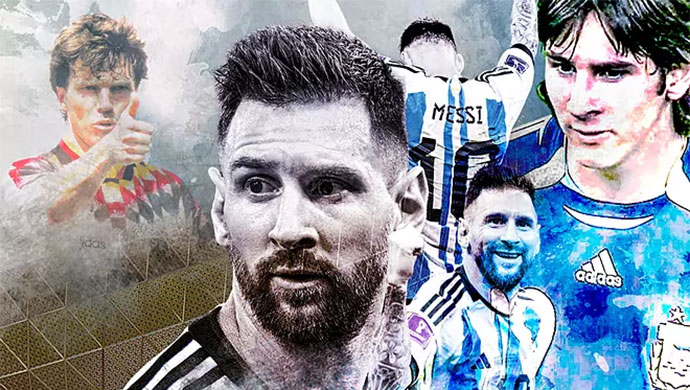 Download The Great Leo Messi Roars in Excitement Wallpaper | Wallpapers.com