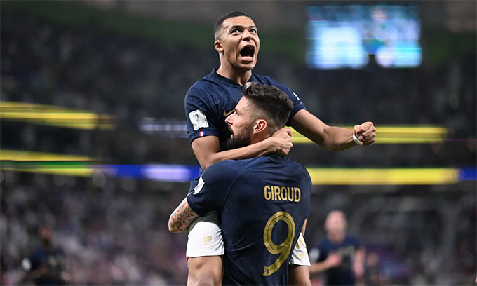 Mbappe và Giroud đều đặn nổ súng cho ĐT Pháp tại World Cup 2022