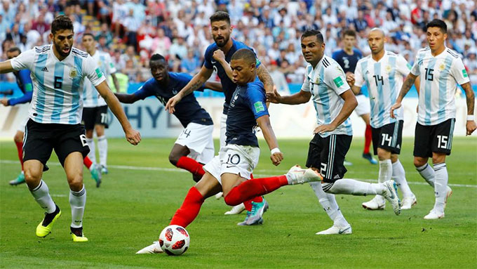 Mbappe tỏa sáng giúp Pháp đánh bại Argentina ở World Cup 2018