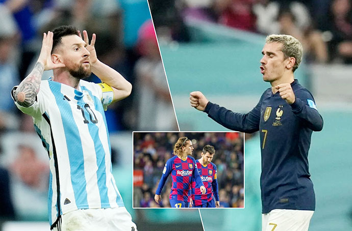 Messi và Griezmann sẽ cầm trịch thế công của hai đội tuyển Argentina và Pháp