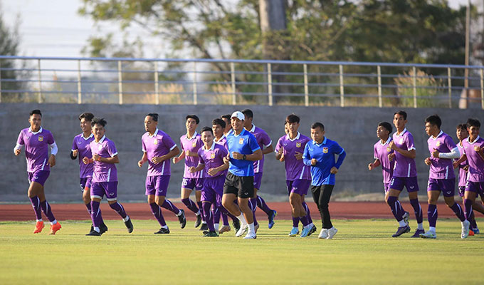 Dù bị đánh giá thấp hơn nhưng các cầu thủ chủ nhà Lào đang có được tinh thần thoải mái trước trận gặp Việt Nam 