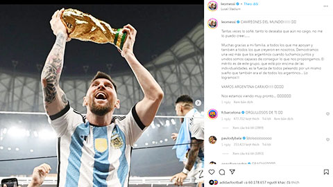Messi lập kỷ lục trên Instagram 