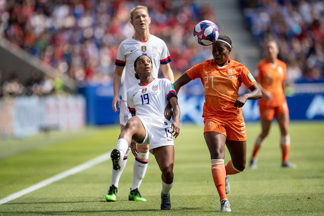ĐT Mỹ (áo trắng)  và Hà Lan sẽ nằm chung bảng với Việt Nam  tại World Cup nữ 2023
