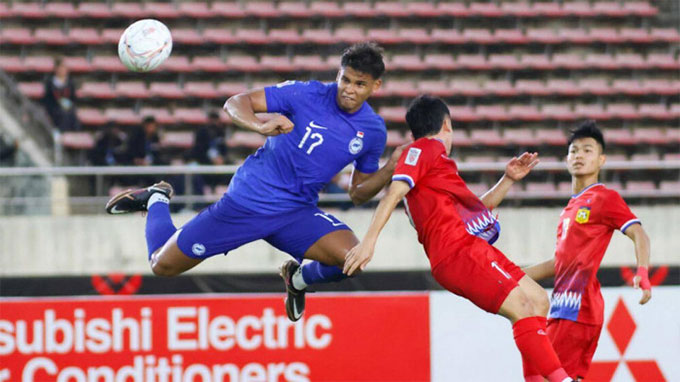 Singapore (trái) đã chơi không mấy ấn tượng sau 2 trận tại AFF Cup 2022