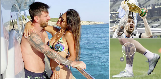 Messi khoe hình xăm mới sát chỗ nhạy cảm