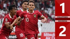 VIDEO bàn thắng Philippines vs Indonesia: 1-2 (Bảng A - AFF Cup 2022)