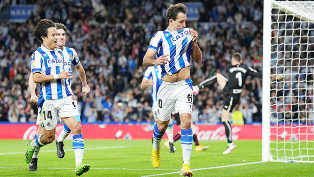 Sociedad thắng trận thứ tư liên tiếp để củng cố vị trí trong Top 3
