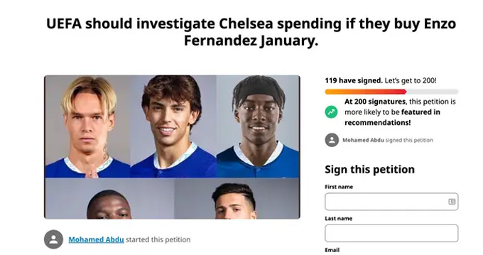 Bản kiến nghị gây chú ý về tình hình chuyển nhượng của Chelsea
