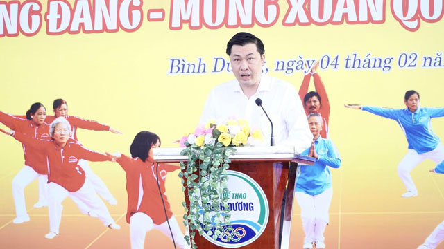 Ông Cao Văn Chóng, Phó Giám đốc Sở Văn hóa, Thể thao và Du lịch Bình Dương – Trưởng Ban Tổ chức phát biểu tại sự kiện