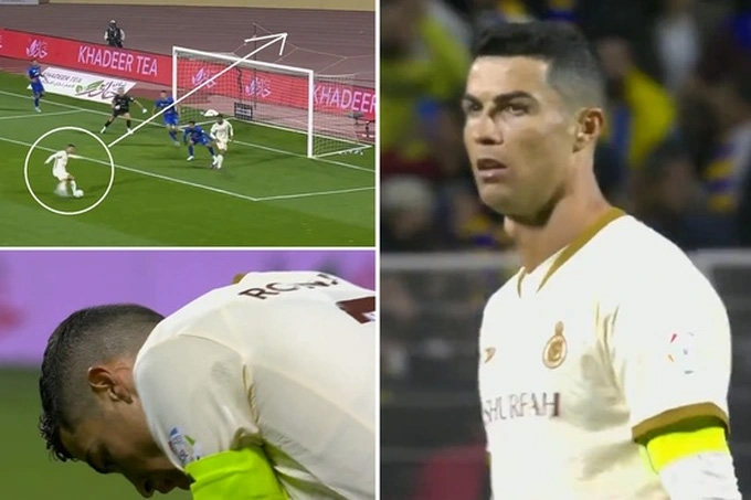 Ronaldo bỏ lỡ nhiều cơ hội trong hiệp 1