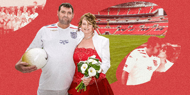 Adrian và Wendy tổ chức hôn lễ trên sân Wembley