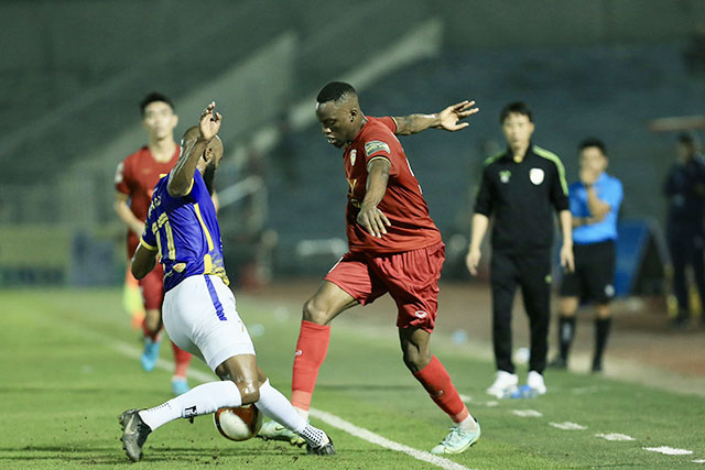 Thầy trò HLV Nguyễn Thành Công hiện đứng giữa BXH sau 4 vòng đấu đầu tiên của V.League 2023 - Ảnh: ĐỨC CƯỜNG