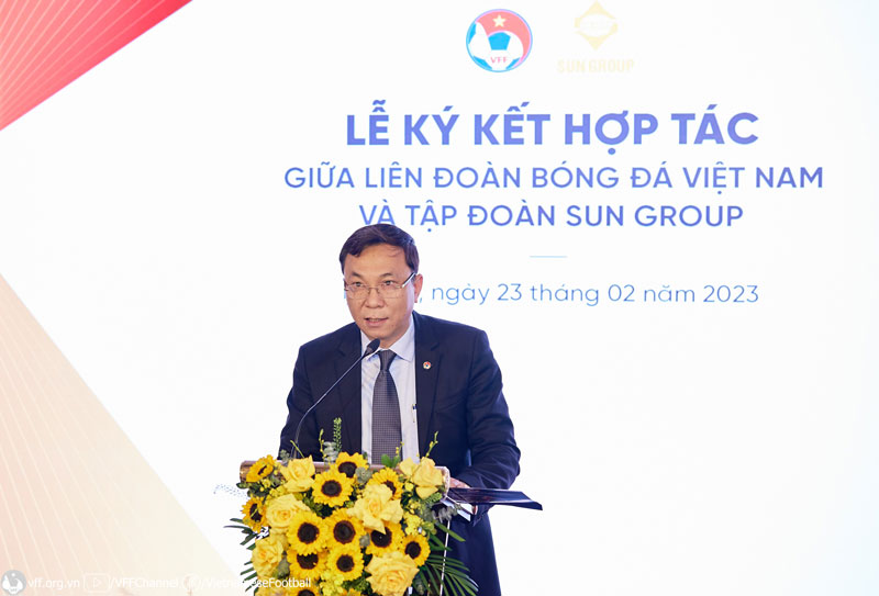 Ông Trần Quốc Tuấn – Chủ tịch Liên đoàn Bóng đá Việt Nam - Ảnh: VFF