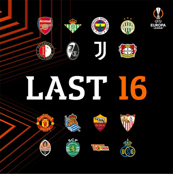 16 đội bóng mạnh nhất Europa League