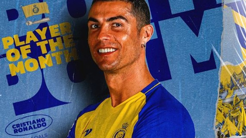 Ronaldo giành giải Cầu thủ xuất sắc nhất tháng của Saudi League