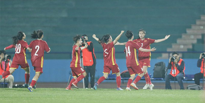 U20 nữ Việt Nam giành quyền lọt vào vòng loại thứ 2 giải U20 nữ châu Á 2024. Ảnh: Phan Tùng
