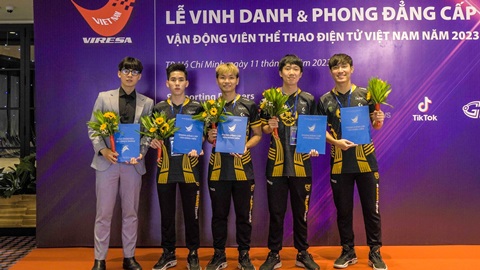 Thể thao điện tử Việt Nam phong đẳng cấp vận động viên kiện tướng năm 2023