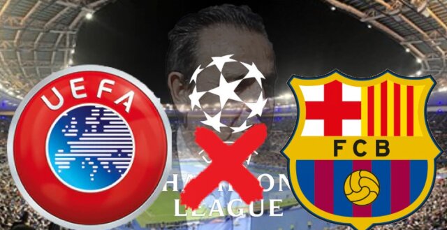 UEFA đang treo trên đầu Barca án cấm dự các cúp châu Âu