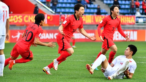 Đánh bại U20 Trung Quốc 3-1, U20 Hàn Quốc giành vé dự U20 World Cup 2023