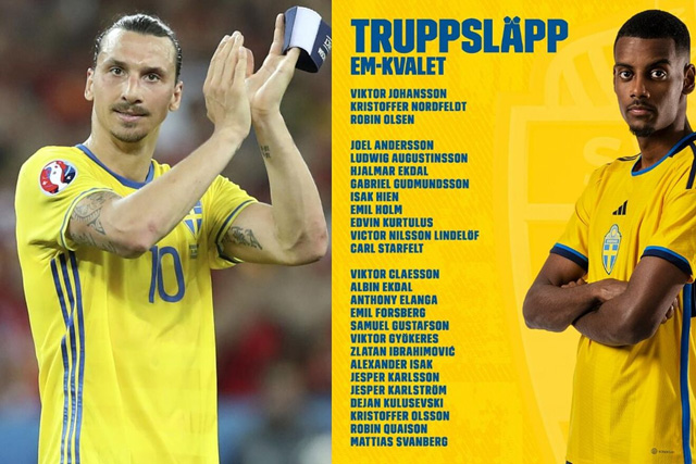 Ibrahimovic trở lại ĐT Thụy Điển sau 1 năm