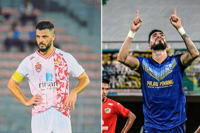 Paulo Josue (trái) và Dos Santos có tên trong danh sách ĐT Malaysia đối đầu Turkmenistan và Hong Kong
