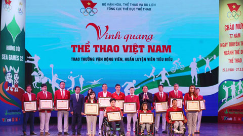 Thể thao Việt Nam: Bộ VH-TT&DL vinh danh 23 VĐV, HLV tiêu biểu năm 2022