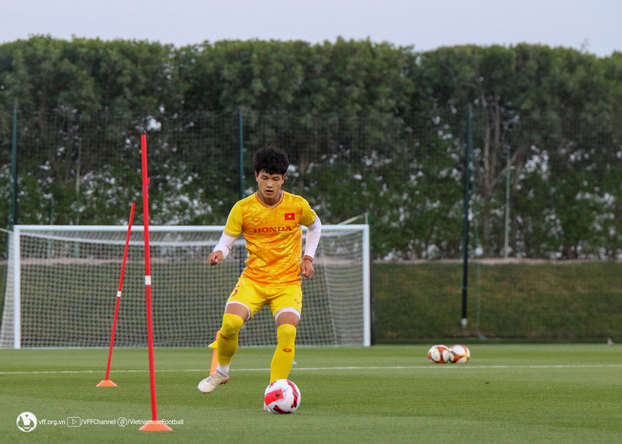 Duy Cương là một trong 5 đội trưởng của U23 Việt Nam ở Doha Cup - Ảnh: VFF 