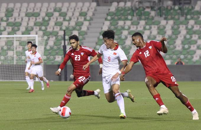 Các tuyển thủ U23 Việt Namm đã có sự thể hiện khá ổn trong trận gặp U23 UAE. Ảnh: Nhật Đoàn