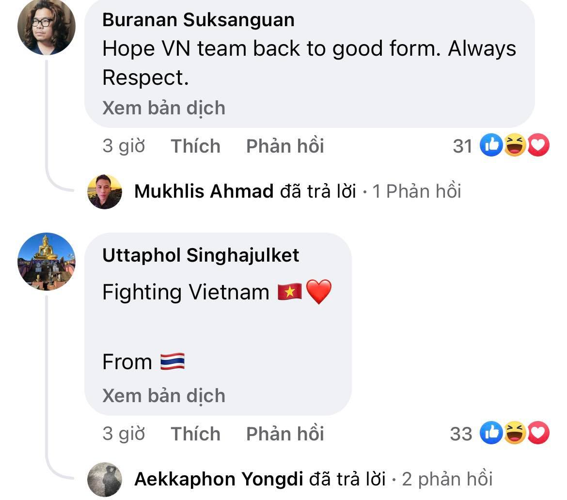 CĐV Thái Lan dành những lời động viên cho U23 Việt Nam 
