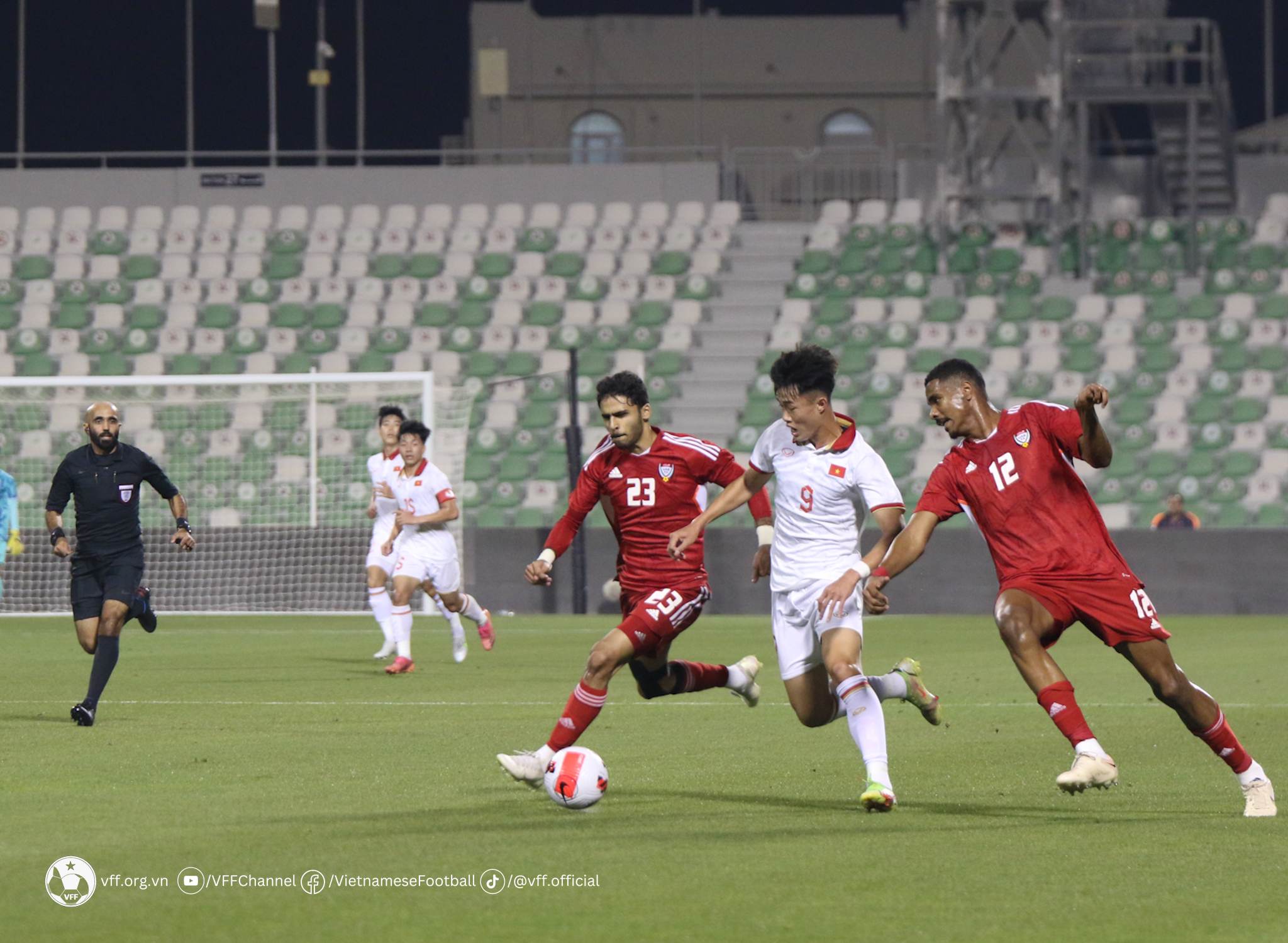 U23 Việt Nam có màn thể hiện không như kỳ vọng ở Doha Cup - Ảnh: VFF