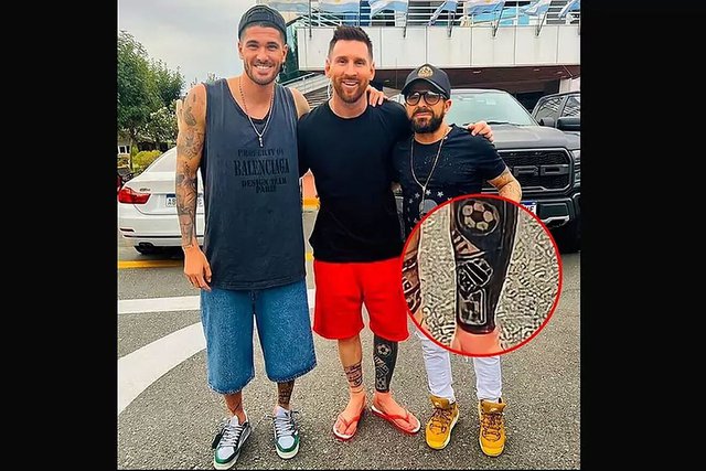 Hình xăm mới của Messi gây chú ý cho NHM