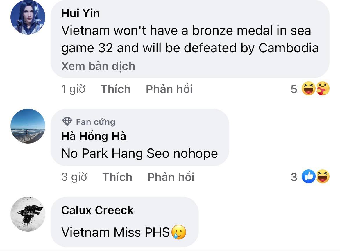 CĐV Đông Nam Á có những bình luận mỉa mai sau thất bại của U23 Việt Nam ở Doha Cup 