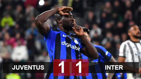 Kết quả Juventus vs Inter: Lukaku gỡ hòa phút bù giờ thứ 3