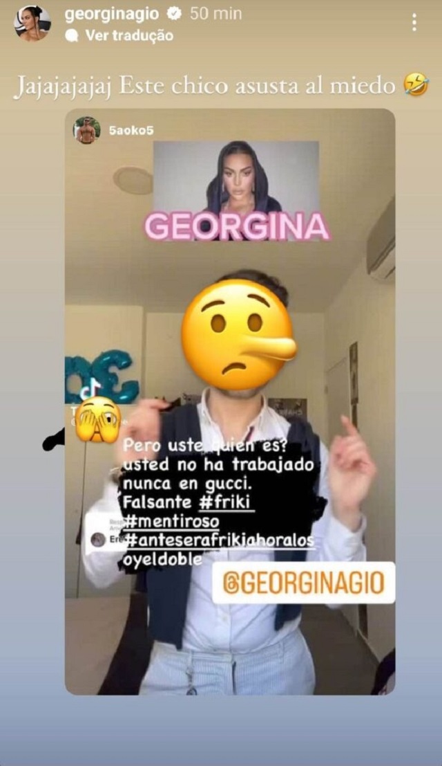 Georgina lên Instagram cà khịa lại kẻ tự xưng là đồng nghiệp cũ của cô