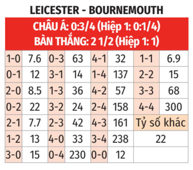  Leicester vs Bournemouth 