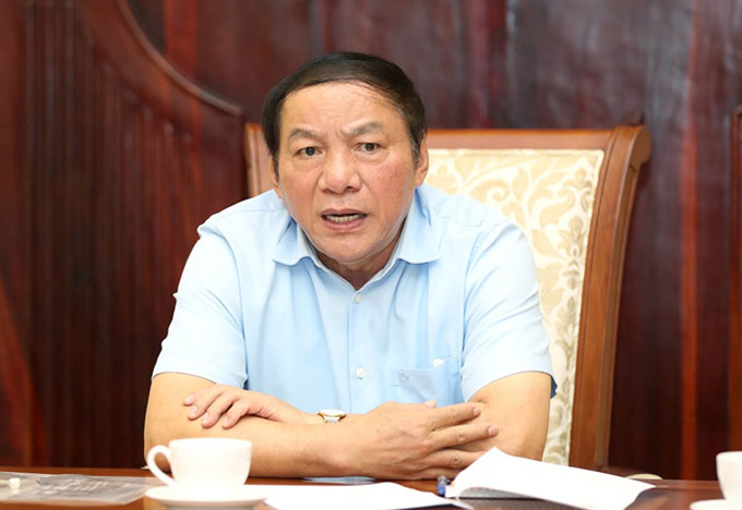 Bộ trưởng Nguyễn Văn Hùng phát biểu chỉ đạo tại buổi làm việc - Báo Văn hóa 
