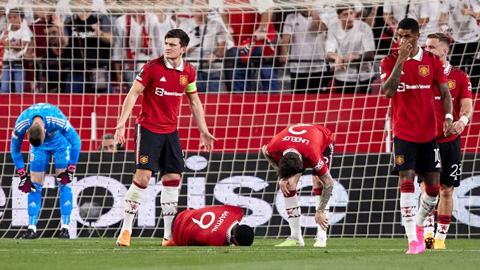 Chấm điểm cầu thủ Man United ở trận thua Sevilla: Chỉ 4 người trên trung bình