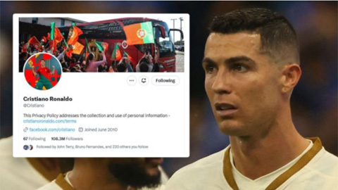 Ronaldo mất tích xanh tài khoản Twitter vì tỷ phú Elon Musk