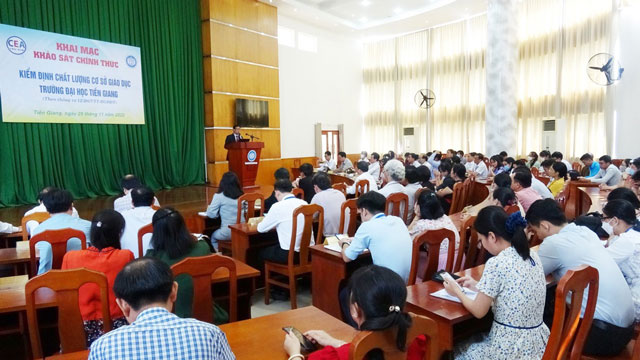 Khai mạc Khảo sát chính thức Kiểm định chất lượng giáo dục tại Đại học Tiền Giang vào tháng 11/2022