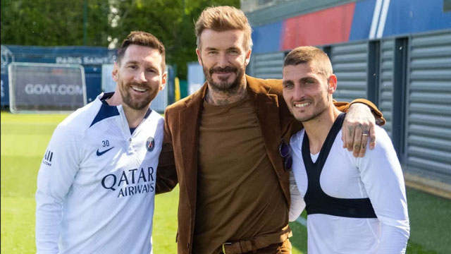 David Beckham mời gọi Messi sang Mỹ thi đấu nhân chuyến về thăm đội bóng cũ PSG