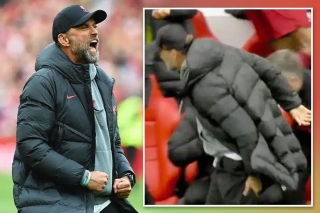 Klopp tự gây chấn thương qua màn ăn mừng đầy cảm xúc